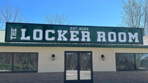 Exterior of The Locker Room restaurant in Warsaw, MO